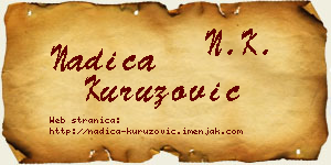 Nadica Kuruzović vizit kartica